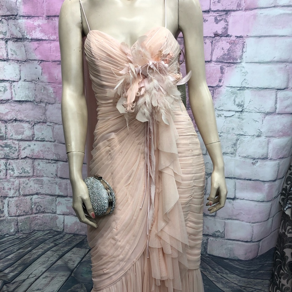 MIGNON strapless or with strap Powder pink long evening gown - Picture 4 of 17